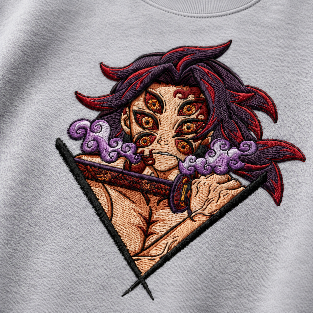 Kokushibo Six-Eyed Demon Embroidered Crewneck
