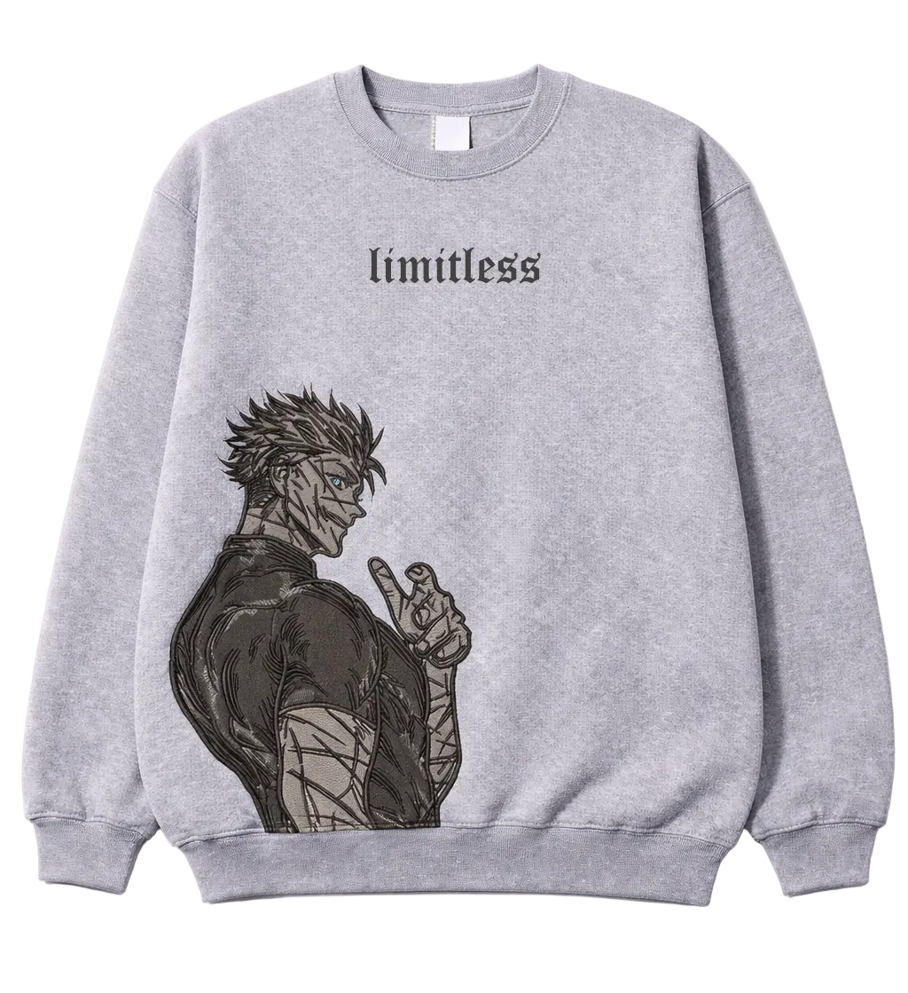 Gojo-Inspired Limitless Embroidered Sweatshirt